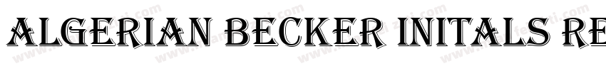 Algerian Becker Initals Regular字体转换